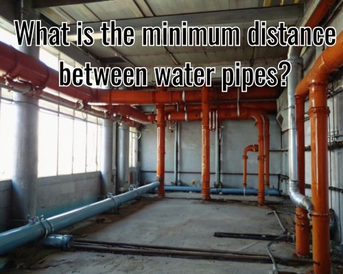 a figure of a plumbing pipes with enough distancing