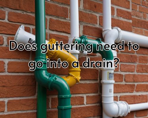 gutter downpipes with different paint