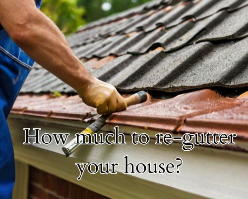 Sagging gutter needs repair.